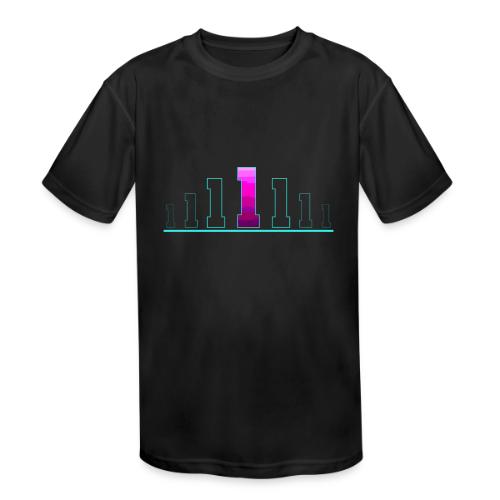 Number 1 in Magenta: Varsity Font - Kids' Moisture Wicking Performance T-Shirt