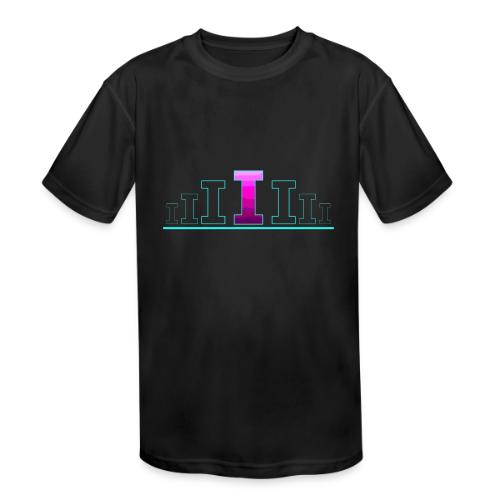 Letter I – Capital Varsity Alphabet Monogram - Kids' Moisture Wicking Performance T-Shirt