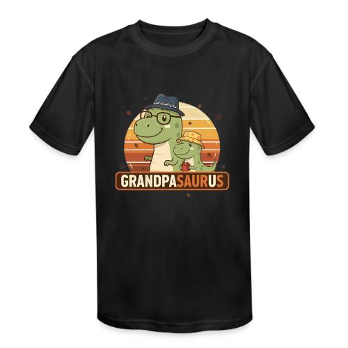 GrandpaSaurus Sunset Duo - Kids' Moisture Wicking Performance T-Shirt