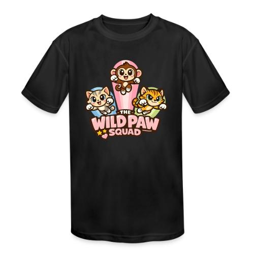 Wild Paw Squad Cute Animal Friends - Kids' Moisture Wicking Performance T-Shirt