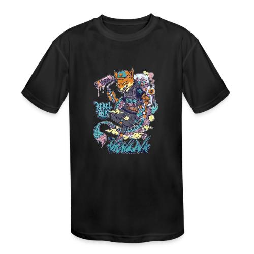 Kitsune Street Rebel - Kids' Moisture Wicking Performance T-Shirt