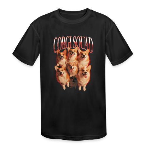 Corgi Squad Funny Dog Lover Vintage Shirt - Kids' Moisture Wicking Performance T-Shirt