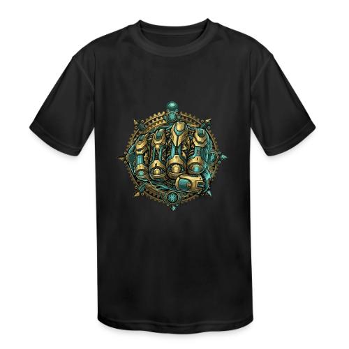 Cyberpunk Power Robot Hand - Kids' Moisture Wicking Performance T-Shirt