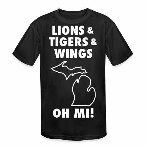 LIONS & TIGERS & WINGS, OH MI! - Kids' Moisture Wicking Performance T-Shirt