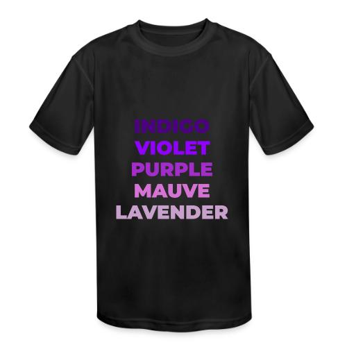 Shades of Purple - Kids' Moisture Wicking Performance T-Shirt