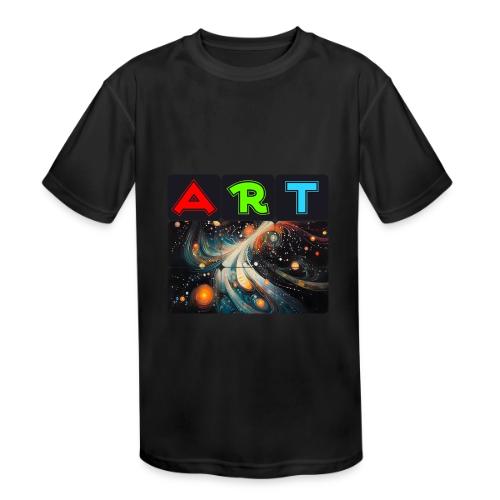 Swirls of Colorful Art - Kids' Moisture Wicking Performance T-Shirt
