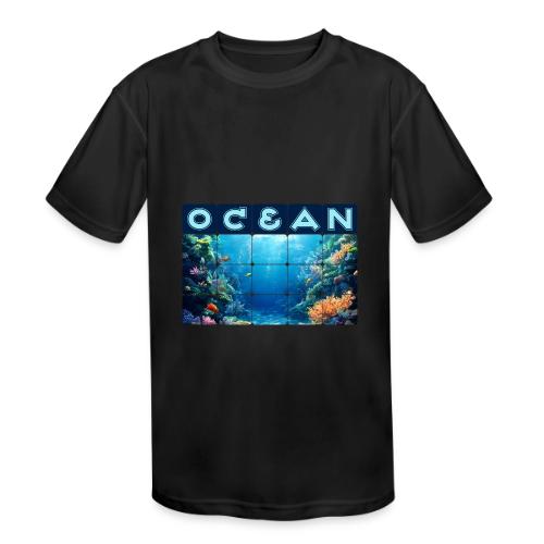 Ocean: Tropical Drift - Kids' Moisture Wicking Performance T-Shirt