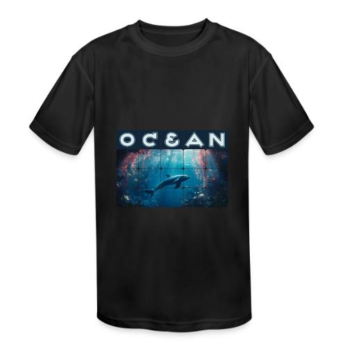 Ocean: Blue Grace - Kids' Moisture Wicking Performance T-Shirt