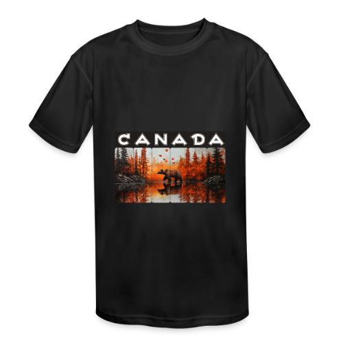 Canada Wilderness Art - Kids' Moisture Wicking Performance T-Shirt
