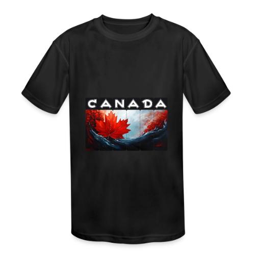 Canada Icon in Color - Kids' Moisture Wicking Performance T-Shirt