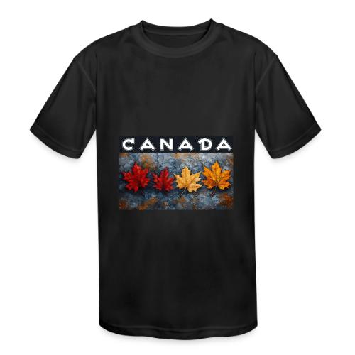 Colorful Canada Style - Kids' Moisture Wicking Performance T-Shirt