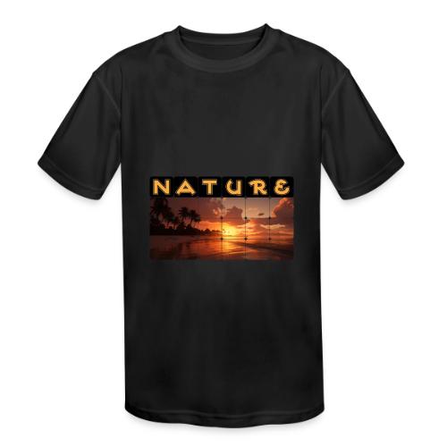 Nature: Sunset Serenity - Kids' Moisture Wicking Performance T-Shirt