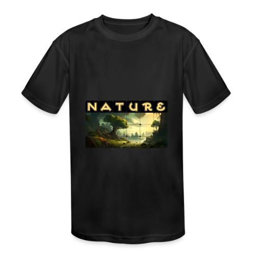 Whispers of Green Peaks - Kids' Moisture Wicking Performance T-Shirt