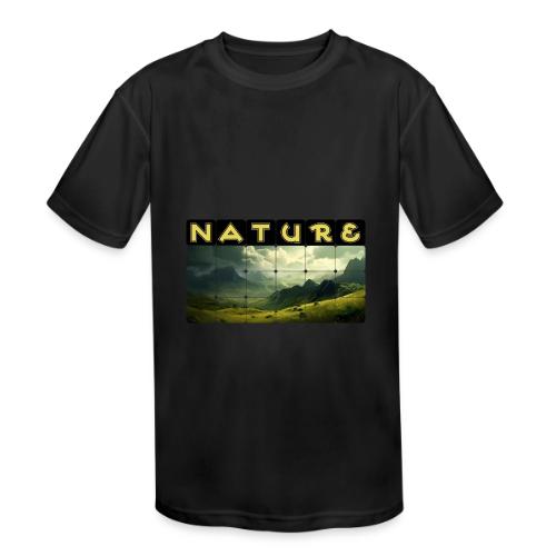 Nature: Verdant Peaks - Kids' Moisture Wicking Performance T-Shirt