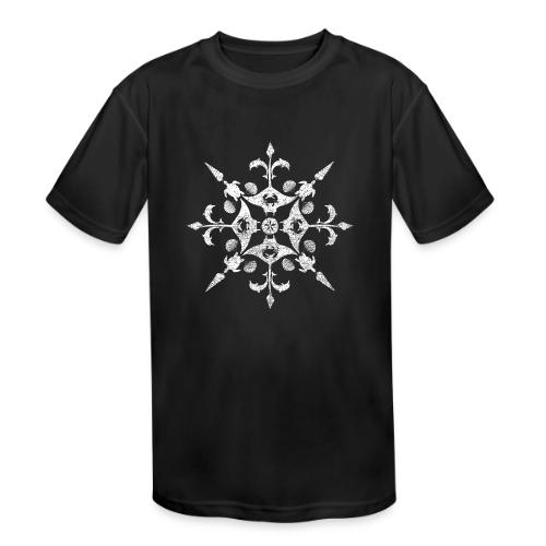 Coastal Christmas Snowflake White - Kids' Moisture Wicking Performance T-Shirt