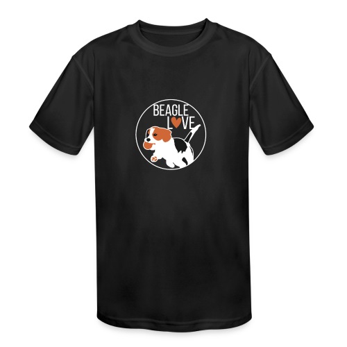 Beagle Love Puppy Playing - Kids' Moisture Wicking Performance T-Shirt