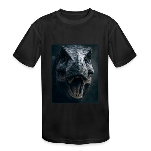 T Rex Cinematic Close-Up Design - Kids' Moisture Wicking Performance T-Shirt