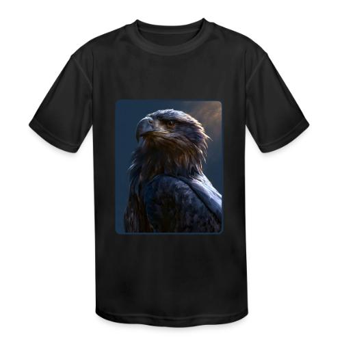 Majestic Eagle Cinematic Portrait Design - Kids' Moisture Wicking Performance T-Shirt