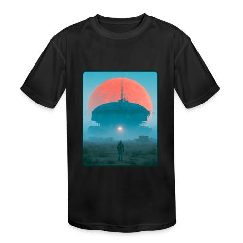 Astronaut Alien Outpost Design - Kids' Moisture Wicking Performance T-Shirt