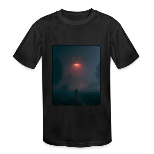 Mysterious UFO Encounter Design - Kids' Moisture Wicking Performance T-Shirt