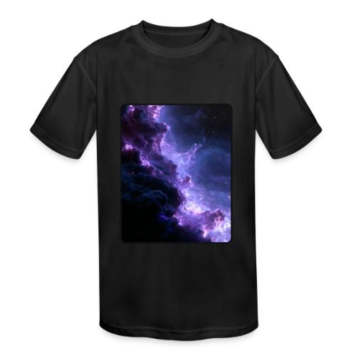 Purple Nebula Space Design - Kids' Moisture Wicking Performance T-Shirt