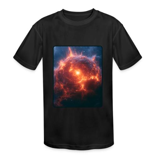 Exploding Supernova Space Art - Kids' Moisture Wicking Performance T-Shirt
