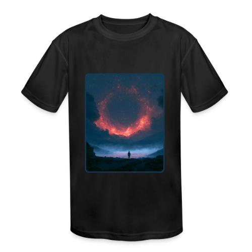 Supernova Reflection Space Scene - Kids' Moisture Wicking Performance T-Shirt