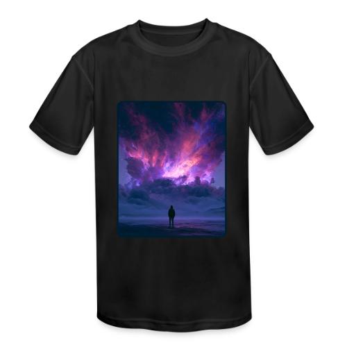 Cosmic Supernova Night Design - Kids' Moisture Wicking Performance T-Shirt