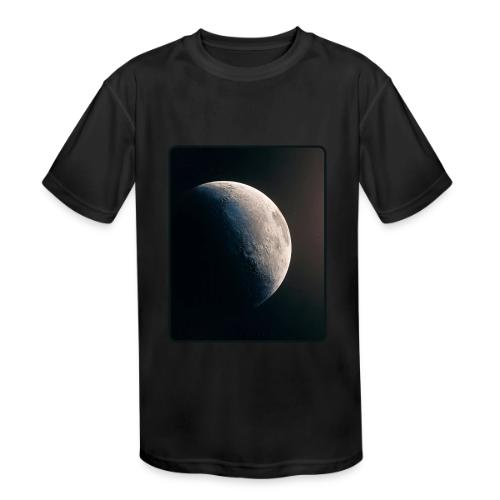 Crescent Moon Celestial Artwork - Kids' Moisture Wicking Performance T-Shirt