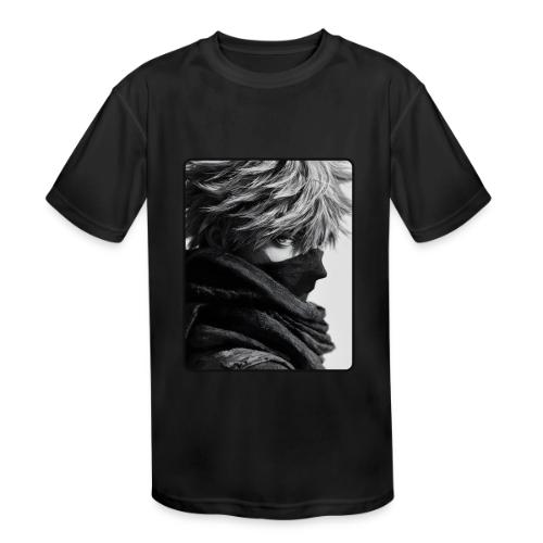 Battle-Worn Ninja Portrait - Kids' Moisture Wicking Performance T-Shirt