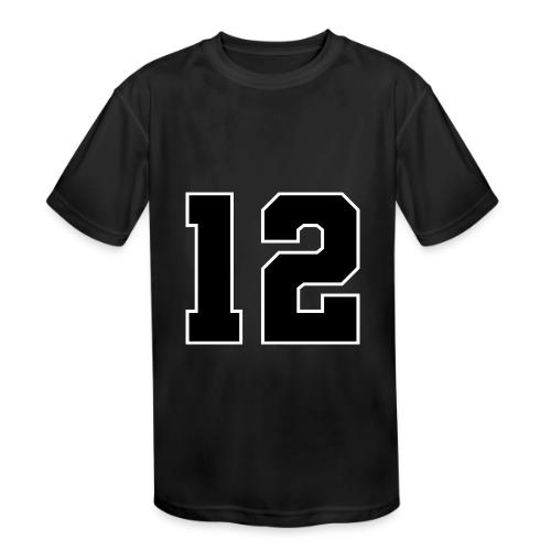Varsity Number 12 Sports Design - Kids' Moisture Wicking Performance T-Shirt