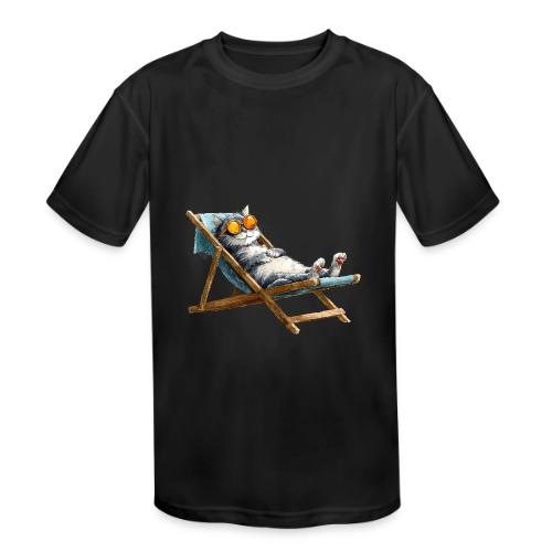 Sunshine Cat Mode - Kids' Moisture Wicking Performance T-Shirt