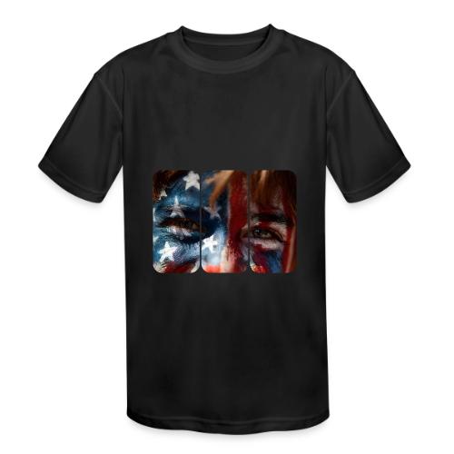 USA: Stars in Their Eyes - Kids' Moisture Wicking Performance T-Shirt