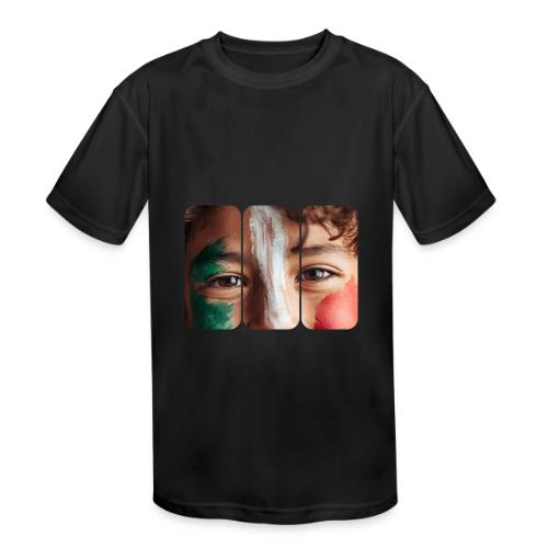 Mexico: Three Stripes of Pride - Kids' Moisture Wicking Performance T-Shirt