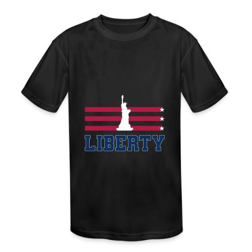 USA: Stars of Liberty - Kids' Moisture Wicking Performance T-Shirt