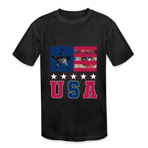 Stars and Vision USA - Kids' Moisture Wicking Performance T-Shirt