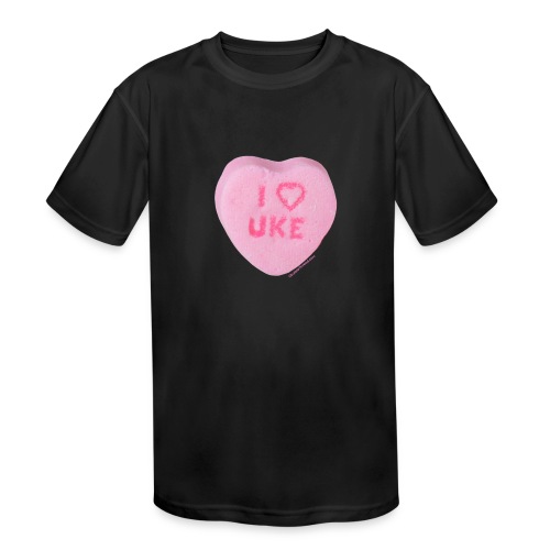 I Heart Uke - Kids' Moisture Wicking Performance T-Shirt
