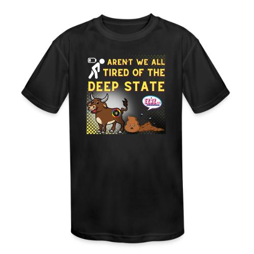 Tired Design for Dark Background - Kids' Moisture Wicking Performance T-Shirt