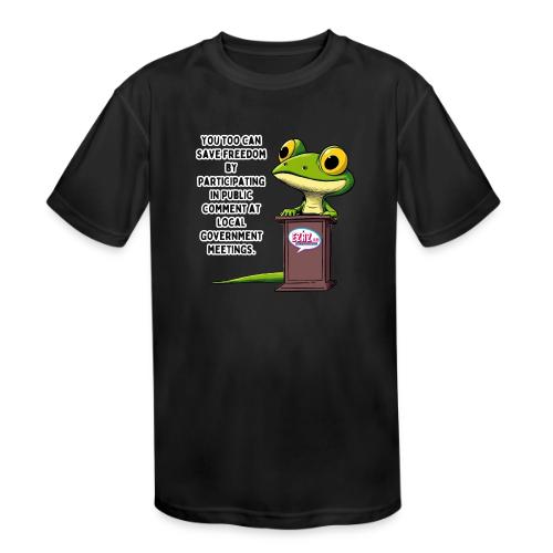 Public Comment Lizard Design - Kids' Moisture Wicking Performance T-Shirt