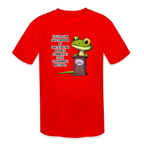 Public Comment Lizard Design - Kids' Moisture Wicking Performance T-Shirt