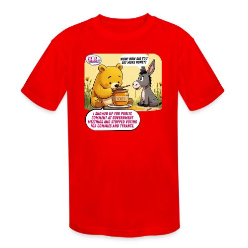 Honey Bear - Fire Tyrants - Kids' Moisture Wicking Performance T-Shirt