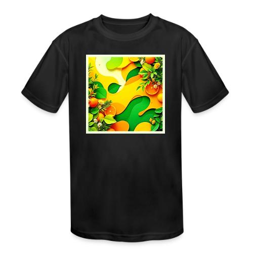 Fresh Citrus Summer Vibes Art - Kids' Moisture Wicking Performance T-Shirt