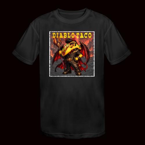The Diablo Taco Spicy Demon Character - Kids' Moisture Wicking Performance T-Shirt