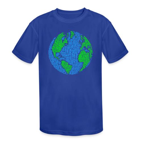 Global PEACE Sphere - Kids' Moisture Wicking Performance T-Shirt