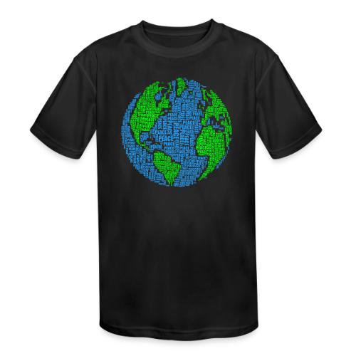 Global PEACE Sphere - Kids' Moisture Wicking Performance T-Shirt