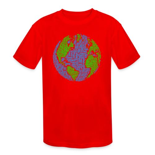 Global PEACE Sphere - Kids' Moisture Wicking Performance T-Shirt