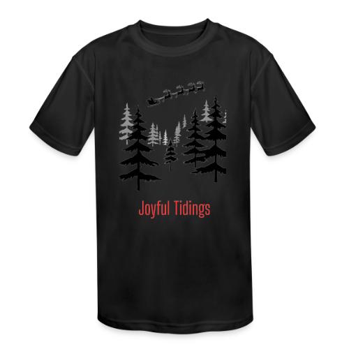 Joyful Tidings Christmas T-Shirt - Kids' Moisture Wicking Performance T-Shirt