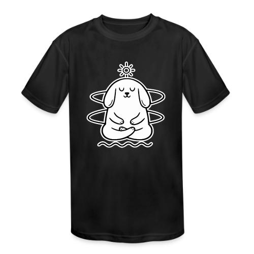 Cute Meditating Bunny Zen Yoga Animal - Kids' Moisture Wicking Performance T-Shirt