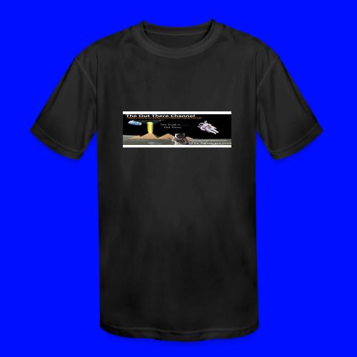 UFO Pyramids TheOutThereChan with large crew back - Kids' Moisture Wicking Performance T-Shirt