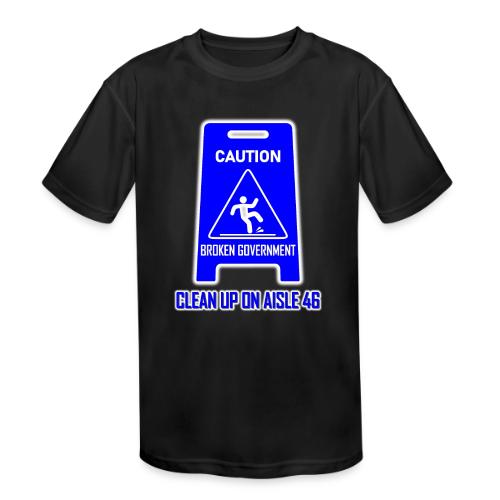 Broken Government 46 Blue - Kids' Moisture Wicking Performance T-Shirt